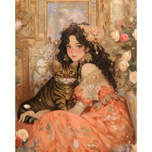 Load image into Gallery viewer, AB Diamond Painting - Full Round - retro girl (40*50CM)