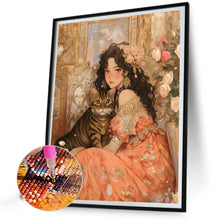 Load image into Gallery viewer, AB Diamond Painting - Full Round - retro girl (40*50CM)