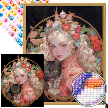 Load image into Gallery viewer, AB Diamond Painting - Full Round - retro girl (40*50CM)