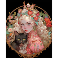 Load image into Gallery viewer, AB Diamond Painting - Full Round - retro girl (40*50CM)