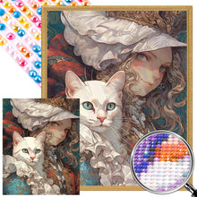 Load image into Gallery viewer, AB Diamond Painting - Full Round - retro girl (40*50CM)