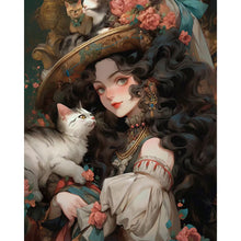 Load image into Gallery viewer, AB Diamond Painting - Full Round - retro girl (40*50CM)