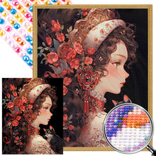 Load image into Gallery viewer, AB Diamond Painting - Full Round - retro girl (40*50CM)