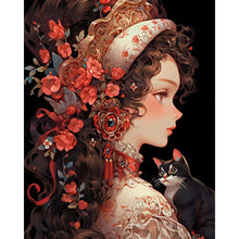 Load image into Gallery viewer, AB Diamond Painting - Full Round - retro girl (40*50CM)