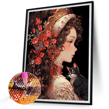 Load image into Gallery viewer, AB Diamond Painting - Full Round - retro girl (40*50CM)
