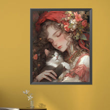 Load image into Gallery viewer, AB Diamond Painting - Full Round - retro girl (40*50CM)