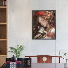 Load image into Gallery viewer, AB Diamond Painting - Full Round - retro girl (40*50CM)