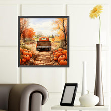 Load image into Gallery viewer, Diamond Painting - Full Round - Autumn Pumpkin Vintage Car (40*40CM)