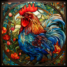 Load image into Gallery viewer, Diamond Painting - Full Round - rooster glass art (40*40CM)