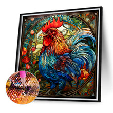 Load image into Gallery viewer, Diamond Painting - Full Round - rooster glass art (40*40CM)
