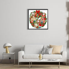 Load image into Gallery viewer, Diamond Painting - Partial Special Shaped - Christmas wreath (30*30CM)