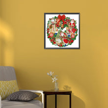 Load image into Gallery viewer, Diamond Painting - Partial Special Shaped - Christmas wreath (30*30CM)