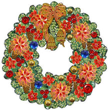 Load image into Gallery viewer, Diamond Painting - Partial Special Shaped - Christmas wreath (30*30CM)