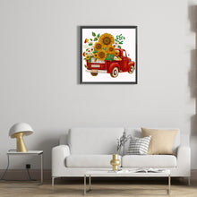Load image into Gallery viewer, Diamond Painting - Partial Special Shaped - sunflower vintage car (30*30CM)