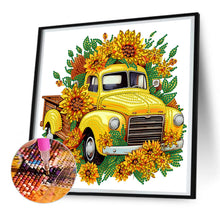 Load image into Gallery viewer, Diamond Painting - Partial Special Shaped - sunflower vintage car (30*30CM)