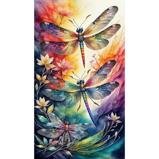 Diamond Painting - Full Round - butterfly dragonfly (40*70CM)