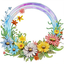 Load image into Gallery viewer, Diamond Painting - Partial Special Shaped - rainbow flowers (30*30CM)