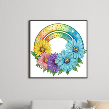 Load image into Gallery viewer, Diamond Painting - Partial Special Shaped - rainbow flowers (30*30CM)
