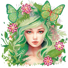 Load image into Gallery viewer, Diamond Painting - Partial Special Shaped - butterfly elf girl (30*30CM)