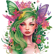 Load image into Gallery viewer, Diamond Painting - Partial Special Shaped - Butterfly Elf Girl (30*30CM)