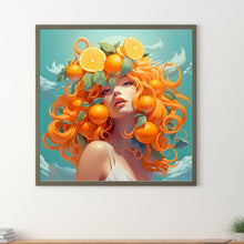 Load image into Gallery viewer, Diamond Painting - Full Round - orange girl (40*40CM)
