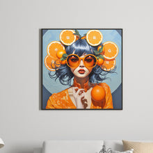 Load image into Gallery viewer, Diamond Painting - Full Round - orange girl (40*40CM)