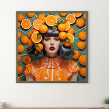 Load image into Gallery viewer, Diamond Painting - Full Round - orange girl (40*40CM)