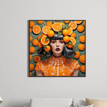 Load image into Gallery viewer, Diamond Painting - Full Round - orange girl (40*40CM)
