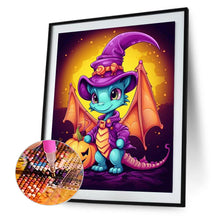 Load image into Gallery viewer, Diamond Painting - Full Round - halloween winged dragon (40*50CM)
