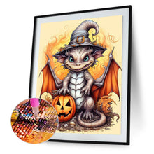 Load image into Gallery viewer, Diamond Painting - Full Round - halloween winged dragon (40*50CM)
