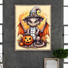 Load image into Gallery viewer, Diamond Painting - Full Round - halloween winged dragon (40*50CM)