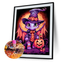 Load image into Gallery viewer, Diamond Painting - Full Round - halloween winged dragon (40*50CM)