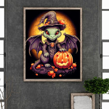 Load image into Gallery viewer, Diamond Painting - Full Round - halloween winged dragon (40*50CM)
