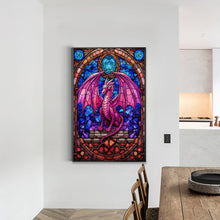 Load image into Gallery viewer, Diamond Painting - Full Round - Window sill glass art flying dragon (40*60CM)
