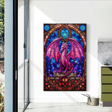 Load image into Gallery viewer, Diamond Painting - Full Round - Window sill glass art flying dragon (40*60CM)