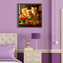 Load image into Gallery viewer, Diamond Painting - Full Round - three cats (40*40CM)
