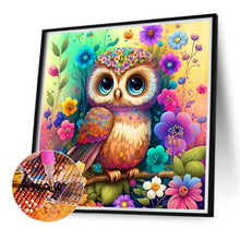 Load image into Gallery viewer, Diamond Painting - Full Round - Owl on colorful background (40*40CM)