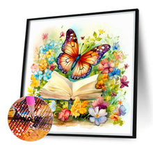 Load image into Gallery viewer, Diamond Painting - Full Round - butterfly reading (40*40CM)