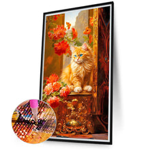 Load image into Gallery viewer, Diamond Painting - Full Round - orange cat (40*70CM)