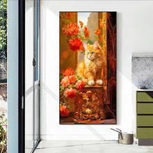 Load image into Gallery viewer, Diamond Painting - Full Round - orange cat (40*70CM)