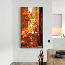 Load image into Gallery viewer, Diamond Painting - Full Round - orange cat (40*70CM)