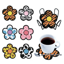 Load image into Gallery viewer, 6PCS Wooden Flower Pumpkin Diamond Painting Art Coaster Kit with Holder