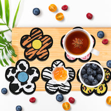 Load image into Gallery viewer, 6PCS Wooden Flower Pumpkin Diamond Painting Art Coaster Kit with Holder