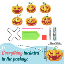 Load image into Gallery viewer, 6PCS Wooden Flower Pumpkin Diamond Painting Art Coaster Kit with Holder