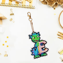 Load image into Gallery viewer, Double Sided Full Drill Keyring Special Shape Diamond Painting Keychain Dinosaur