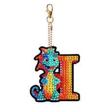 Load image into Gallery viewer, Double Sided Full Drill Keyring Special Shape Diamond Painting Keychain Dinosaur