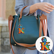 Load image into Gallery viewer, Double Sided Full Drill Keyring Special Shape Diamond Painting Keychain Dinosaur