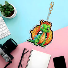 Load image into Gallery viewer, Double Sided Full Drill Keyring Special Shape Diamond Painting Keychain Dinosaur