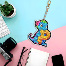 Load image into Gallery viewer, Double Sided Full Drill Keyring Special Shape Diamond Painting Keychain Dinosaur