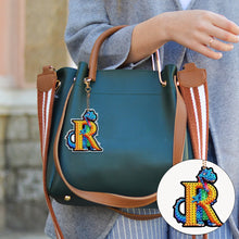 Load image into Gallery viewer, Double Sided Full Drill Keyring Special Shape Diamond Painting Keychain Dinosaur